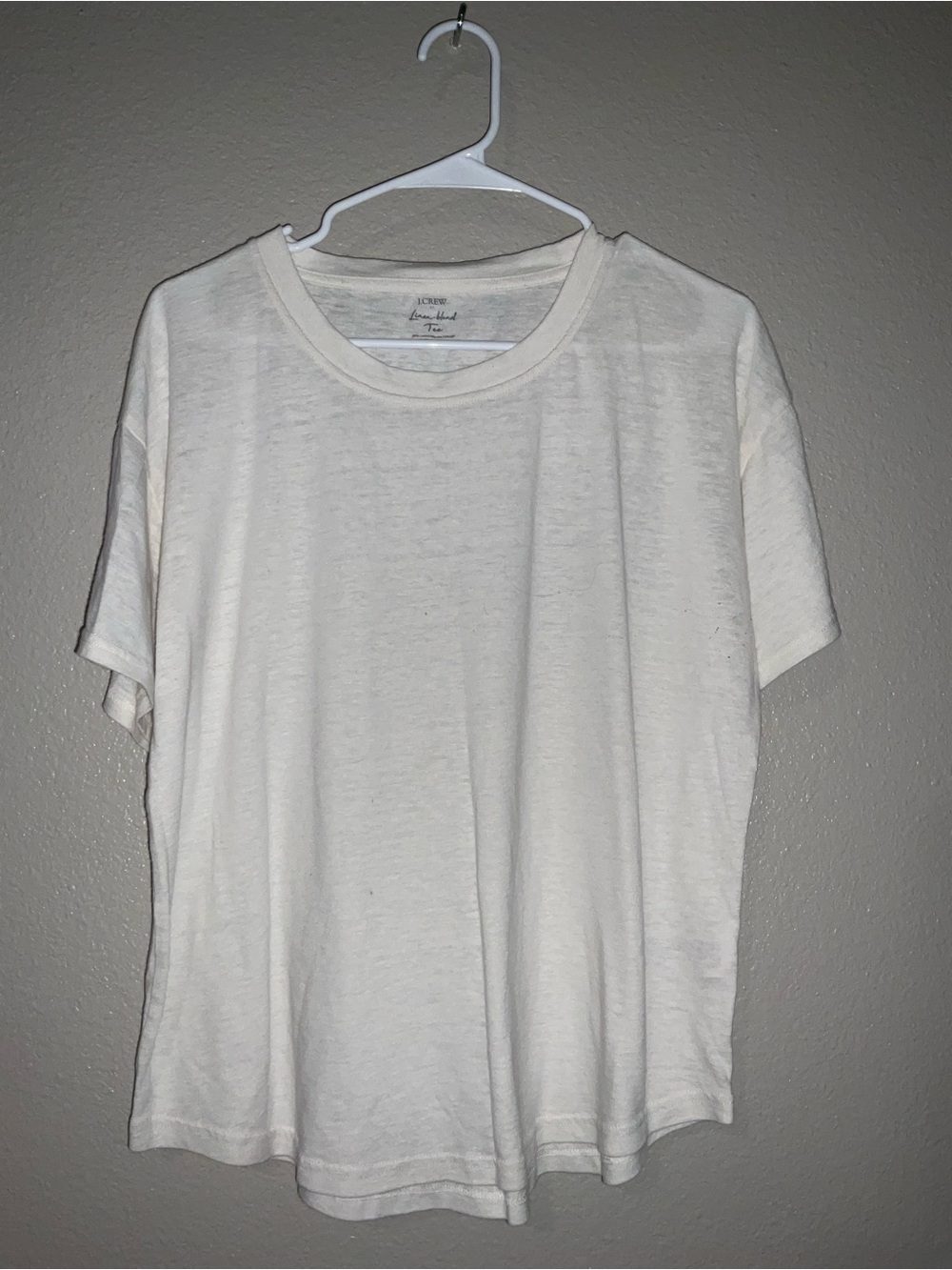 J. Crew Cream Short Sleeve Crewneck Tee